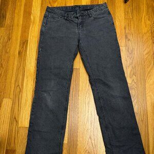 Prana black wash jeans with fleece lining